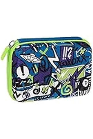 COMIX Bright Boy – Estuche Escolar Maxi organizado con separadores Interiores, Bolsillo Cremallera y Trabillas elásticas – Estuche portalápices y Porta papelería incluida, con Cierre de Cremallera