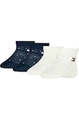 Tommy Hilfiger Color Naps, Calzino classico Unisex - Bimbi 0-24, white/navy