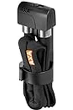 AXA Candado plegable 6-95, longitud 95 cm, eslabones de acero de 6 mm, nivel de seguridad 7, incluye soporte, candado para bicicleta de ciudad, 2 llaves