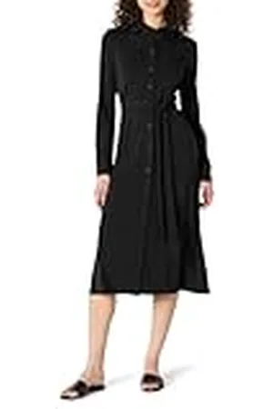 Amazon Vestido de Longitud Media de Punto Mate y Ajuste Regular Mujer, , XL