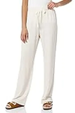 Amazon Pantalón de Pijama de Tejido de Rizo Ligero para Estar en Casa Mujer, , L