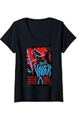 STAR WARS Mujer Póster de Darth Vader Galactic Tour Concert Camiseta Cuello V
