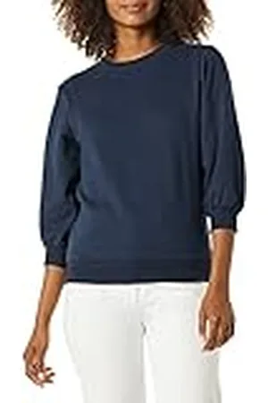 Amazon Sudadera de Cuello Redondo con Detalle en la Manga de Forro Polar Mujer, , XL