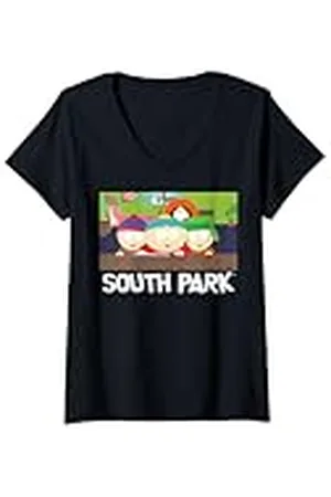 South Park Mujer Grupo escena de tiro Camiseta Cuello V