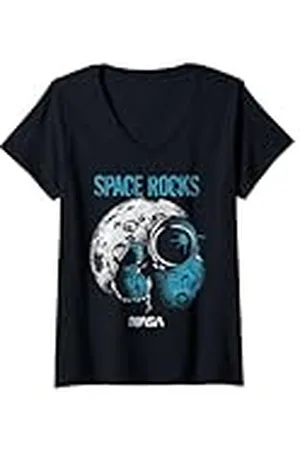 Nasa Mujer Space Rocks Space Man Camiseta Cuello V