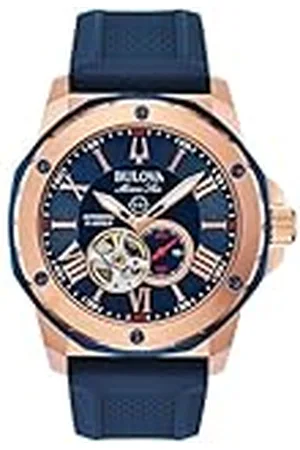 BULOVA Reloj Analógico para Hombre de Automático con Correa en Silicona 98A227