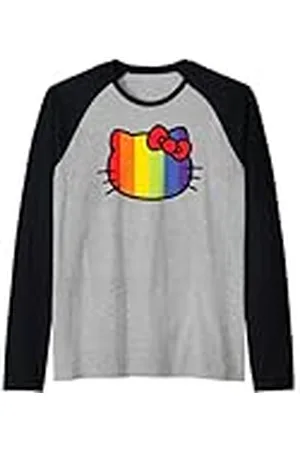 Hello Kitty Arcoíris del orgullo gay de Camiseta Manga Raglan