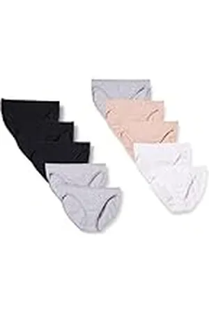 Amazon Ropa Interior de algodón con Pernera Alta (Disponible en Tallas Grandes) Mujer, Pack de 10, , 48