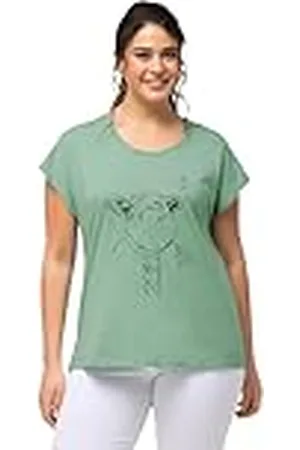 Ulla Popken Camiseta con Estampado de Foil, Talla Grande 831850, , 54-56 Mujeres