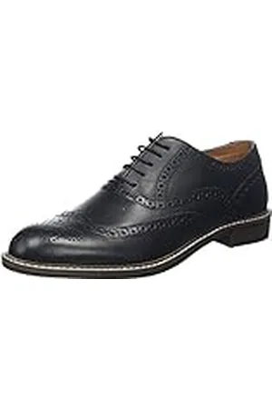 Thomas Crick Red Tape Cardew, Zapatos de Cordones Brogue Hombre, Negro (Black 0), 40.5 EU