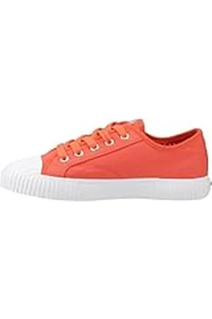 Hush Puppies Freya Canvas Trainer Mujer, Orange, 36 EU