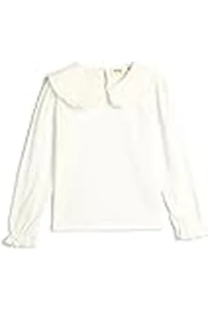 Koton Blouse Wide Peter Pan Neck Long Sleeve Elastic Cuffs Blusa, , 6-7 años para Niñas