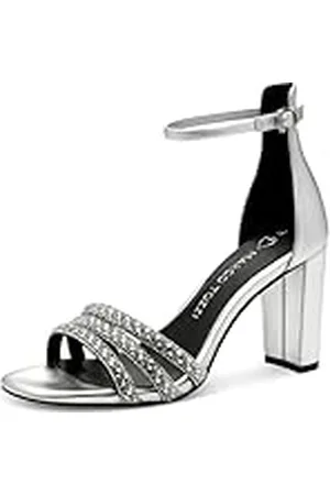 Marco Tozzi 2-28318-44, Sandalias Mujer, Plata, 36 EU