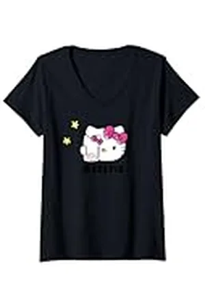 Hello Kitty Mujer Selfie de Camiseta Cuello V