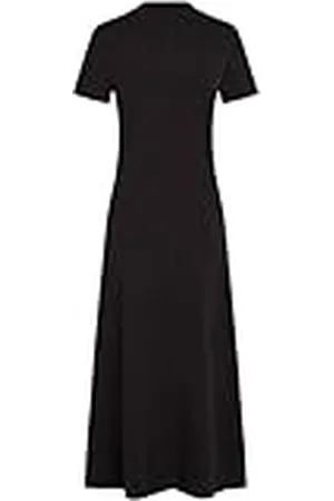 Tommy Hilfiger Vestido Mujer Modern Midi Dress Fit & Flare, Negro (Black), M