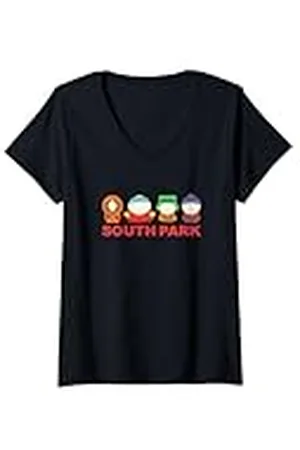 South Park Mujer Gang en la parte superior del logotipo Camiseta Cuello V
