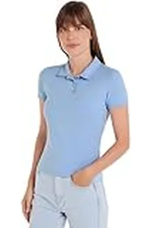 Tommy Hilfiger Polo de manga corta Mujer Tjw Slim Essential Polo Ss Slim Fit, Blau (Azul), XL