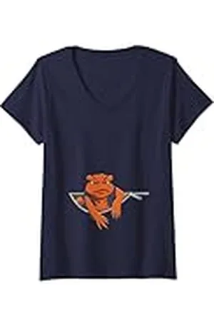 Naruto Mujer Cremallera Shippuden Gamakichi Camiseta Cuello V