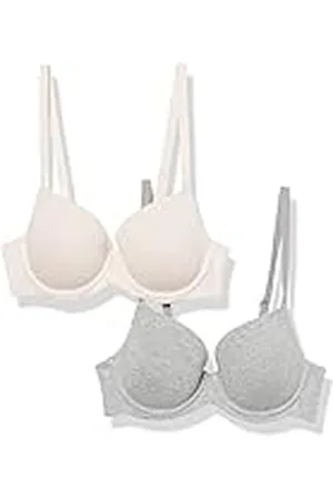 Amazon Sujetador de Algodón Copa Alta Mujer, Pack de 2, , 90C