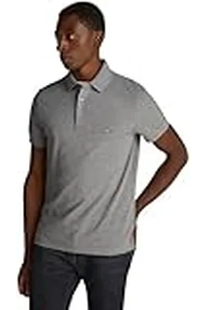 Tommy Hilfiger Polo de Manga Corta para Hombre 1985 Slim Fit, Gris (Medium Grey Heather), XL