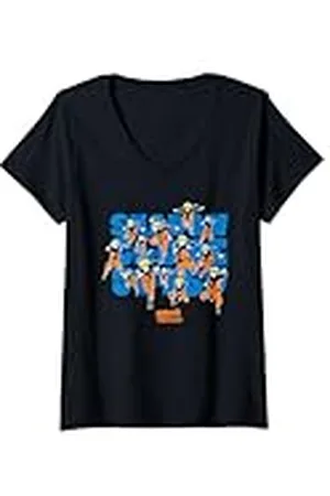 Naruto Mujer Shippuden Shadow Clon Jutsu Camiseta Cuello V