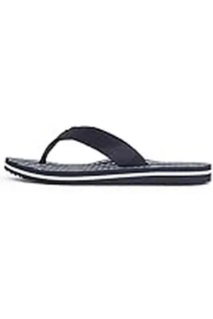 Tommy Hilfiger TH Chain Print Beach Sandal FW0FW08514, Chanclas Mujer, Blue (Space Blue), 40 EU