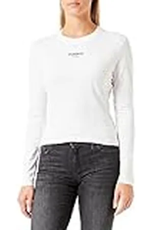 Tommy Hilfiger TJW BBY Essential Logo 1 LS DW0DW16438 Camisetas de Manga Larga, , XL para Mujer