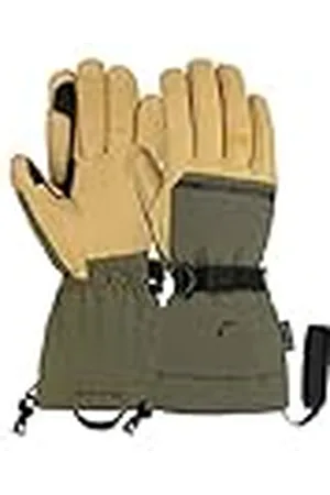 Reusch Guantes de Dedo Unisex Discovery Gore-Tex Touch EC™ Muy cálidos, Impermeables, 5490, Color Verde Oliva/Camel, 7