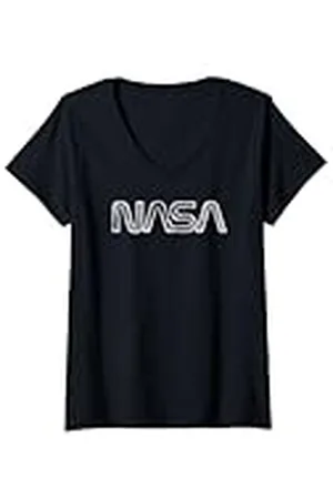 Nasa Mujer Notleidende Gusano Logo Camiseta Cuello V