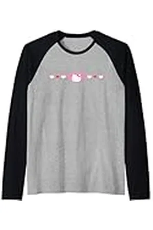 Hello Kitty Corazones de amor rosas y rojos de Camiseta Manga Raglan