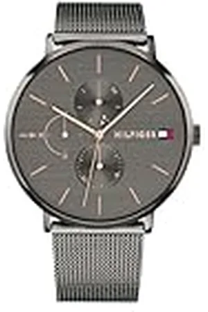 Tommy Hilfiger Reloj Multifunción de Cuarzo para Mujer 40mm - Esfera Gris, Pulsera de Malla de Acero Inoxidable, 3 Subesferas, Resistente al Agua 3ATM - 1781945
