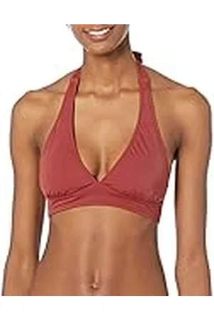Amazon Top de Bikini con Tirantes, Escote Halter y Soporte Ligero (Disponible en Tallas Grandes) Mujer, , 44