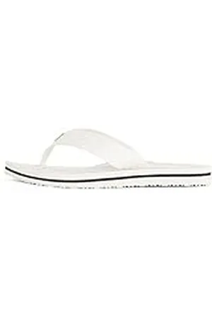 Tommy Hilfiger TH Chain Print Beach Sandal FW0FW08514, Chanclas Mujer, White (Ivory), 38 EU