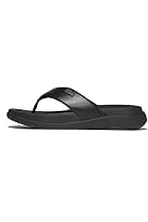 FitFlop F-Mode Go Mens Toe-Post Sandals, Sandalia Hombre, Black, 44.5 EU
