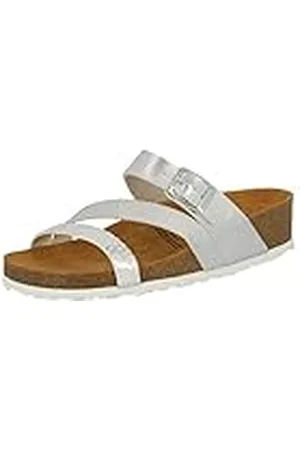 LICO Natural Glitter, Mules Mujer, Plateado (Silver Silver), 41 EU