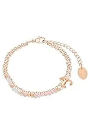 QS by s.Oliver Pulsera de acero inoxidable joyería de las señoras del brazo, con cristal, 16+4 cm, rosado, ancla, Viene en caja de regalo de joyería