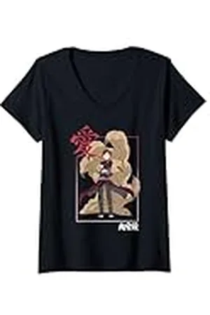 Naruto Mujer Marco para kanji Shippuden Gaara Camiseta Cuello V