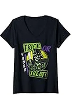 STAR WARS Mujer Halloween Darth Vader Trick or Treat Camiseta Cuello V