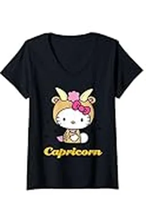 Hello Kitty Mujer Capricornio Star Sign Camiseta Cuello V