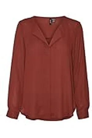 VERO MODA Vmpoel LS Collar Camiseta Wvn Ga Blusa de Manga Larga, , S Mujeres