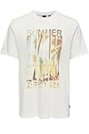 Only & Sons Onsmagdy Life Reg Photoprint SS tee Camiseta, , M Hombres