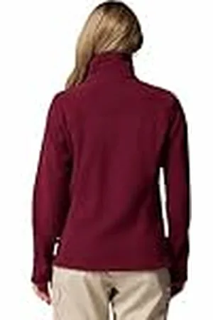 Columbia Chaqueta Fast Trek 2 para mujer, chaqueta de forro polar con cremallera completa, color vino intenso, talla XL