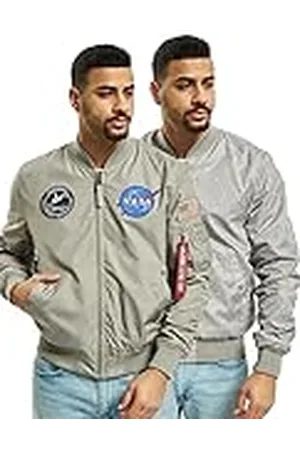 Alpha Industries MA-1 TT NASA Reversible II Chaqueta, Plateado (Silver-31), M para Hombre