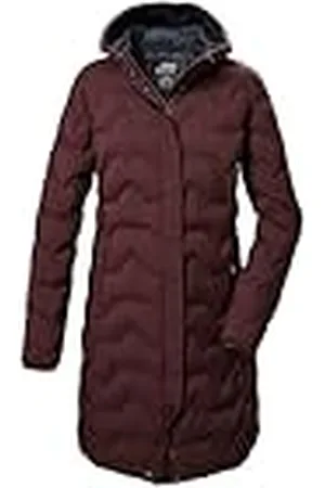 Killtec Mujer Parka acolchada/parka funcional con capucha KOW 9 WMN QLTD PRK, dunkelweinrot, 46, 41806-000