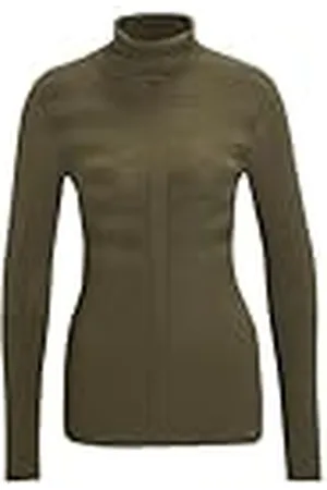 Morgan Jersey manga larga cuello de tortuga Verde XS