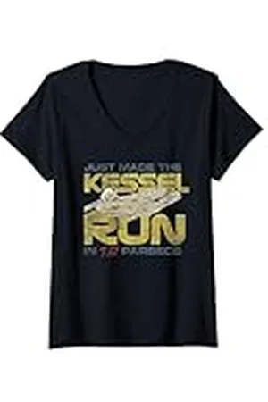 STAR WARS Mujer Milennium Falcon Kessel Run 12 Parsec Camiseta Cuello V