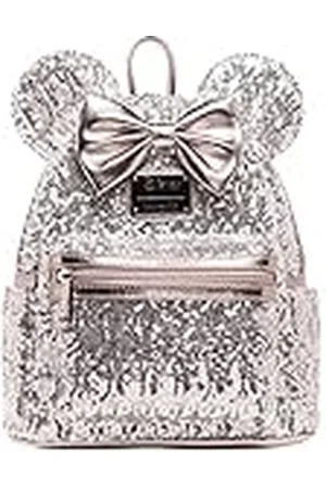 Loungefly Disney Minnie Mouse Silver and Pink Sequin Mini Backpack WDBK0645, rosa, [Plata, Rosa, Talla única, Playful, , Taille unique, Playful