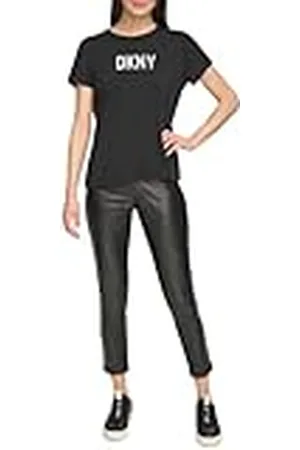 DKNY Camiseta con Logotipo de Purpurina, , S para Mujer