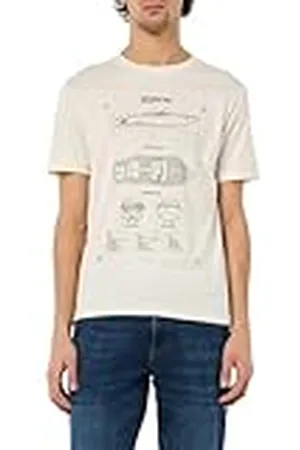 Benetton Camiseta 3yr3u109h, Color Blanco, L Hombres