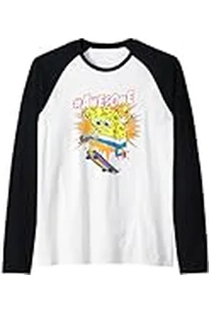Spongebob Bob Esponja Patinaje #Awesome Camiseta Manga Raglan